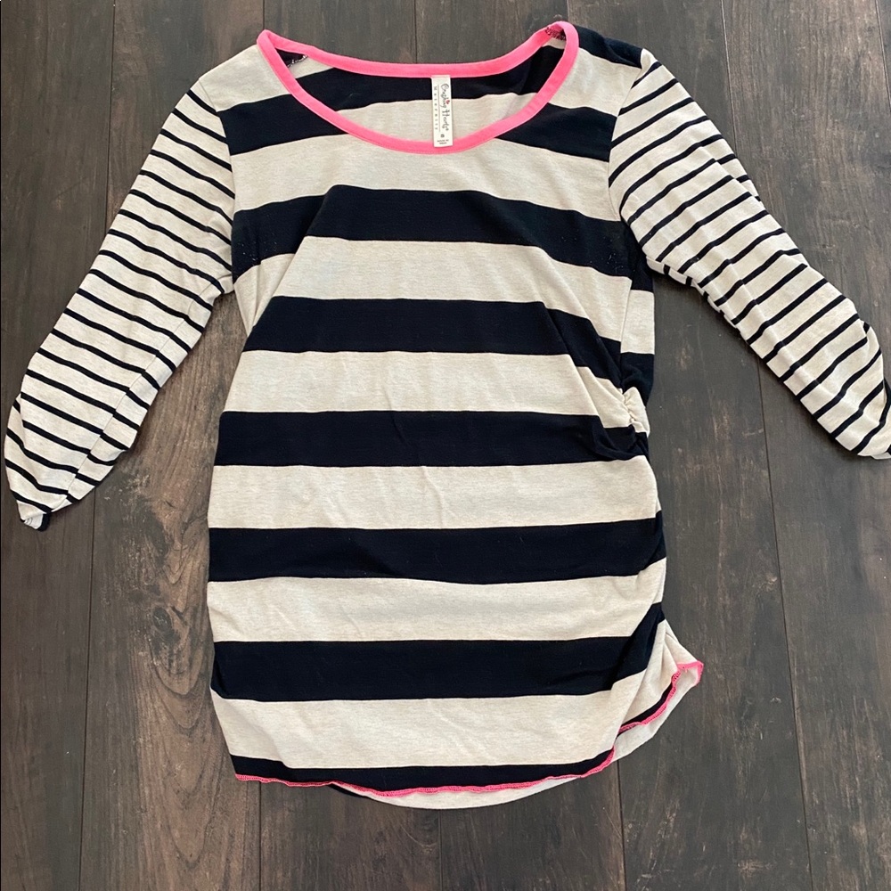 3/4 sleeve boat neck top